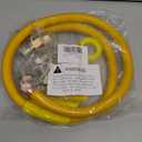48" Flex Gas Line, Gas Dryer Connector Kit, Stove/Water Heater/Dryer Gas Line with Connectors 1/2" MIP 1/2"FIP 3/4"MIP, 5/8 in.OD(1/2 in. IDCoated Corrugated Stainless Steel Tubing 15/16-16"UN Nut