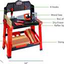 Little Tikes Creative Construction Workbench with 15+ Accessories, Pretend Play Construction Set, for Boys and Girls Ages 3+ Years, One Size