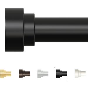 Extra Long Curtain Rods 120 to 240 Inch(10-20ft),1Inch Black Curtain Rod,Adjustable Curtain Rod,Heavy Duty Decorative Window Curtains Rods for Bedroom,Long Curtain Rods 120-240