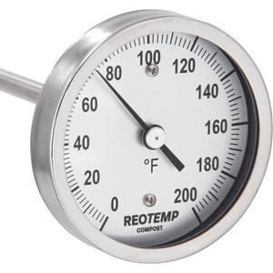REOTEMP Heavy Duty Compost Thermometer - Fahrenheit (36 Inch Stem), Made in The USA