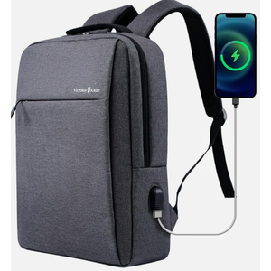 Victoriatourist Laptop Backpack 15.6 Inch, Business Slim Durable Travel Backpacks with USB Charging Port, College Computer Bag Gifts for Men and Women Fits Notebook (Grey)