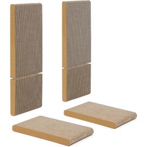 FUKUMARU 2 Packs Replacement Cat Scratcher, Reversible Replacement Refills Cat Scratch Boards for L Shaped Scratching Pad 26.8 Inch ST01