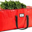 7.5 ft Christmas Tree Storage Bag, Fits Large Artificial Holiday Xmas Tree, Waterproof Material with Durable Reinforced Handles & Dual Zippers, Protects From Dust, Insects and Moisture, Red