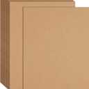 FEPITO 60 Sheets Kraft Paper 8.5 x 11 Inches Brown Paper Letter Size Craft Paper Sheets for Printing Labels DIY Arts and Craft