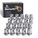 20 Pcs Chrome Closed End Mag Style Lug Nuts 12x1.5 Lug Nuts with Washer 13/16" (21mm) Hex Compatible with Toyota Corolla Camry Tacoma Lexus