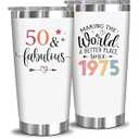 NewEleven 50th Birthday Gifts For Women - 1975 50th Birthday Decorations For Women - Gifts For Her Turning 5 Year Old - 20 Oz Tumbler