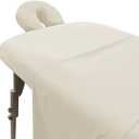 LONDON LINENS Pack of 2 Soft Microfiber Massage Table Sheets 3 Piece Set - Includes Massage Table Cover, Massage Fitted Sheet, and Massage Face Rest Cover (Cream)