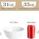 MALACASA 35 OZ Soup Bowls, White Porcelain Bowls Set of 4, Deep Bowl for Kitchen, Large Ceramic Bowls for Soup, Cereal, Salad, Ramen and Fruit, Dishwasher & Microwave Safe, Series Regular