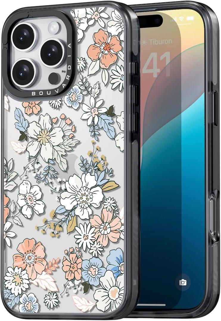 Bouvardia for iPhone 16 Pro Max Case, Shockproof Protective Phone Case & Lovely Flower Floral Design, Aesthetic Cute Girly Cover from Extraordinary Designer for Women and Girl