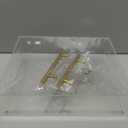 Acrylic Serving Tray with Gold Handles & Magnetic Mat,12x10 Inch Non-Slip Base, Thick Transparent Acrylic Tray, Spill-Proof Design, Perfect for Coffee, Breakfast, Dinner & Decorative Storage
