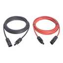 kimllier 15FT Solar Panel Extension Cable Wire with Male and Female Connector Black and Red 12AWG