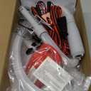 Rechargeable Fuel Transfer Pump with Auto-Stop & Leak Protection, 3.4 GPM Automatic Gas Can Pump with 71" Extra Long Hose, Portable Lithium Battery Gas Transfer Pump for Oil, Diesel, Gasoline (Red)