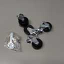 2 Inch Caster Wheels, 1/4 Inch Threaded Stem Swivel Casters with Brake, Quiet Rolling PVC Wheels for Furniture, Small Trolley, Utility Cart and Cabinet (Pack of 4 by AXL) (Black)