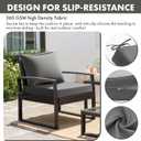 MIULEE Dark Grey Outdoor Chair Cushion 22x22 Inch for Patio Furniture Linen Textured Waterproof & 3 Year Color Fastness Seat and Back Couch Cushion with Ties No Slip Design