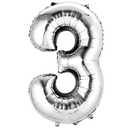 Number 3 and 5  Balloon Silver Foil Large– Balloon & Party Mylar Balloons
