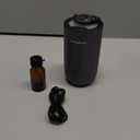 Waterless Diffuser for Essential Oil, Smart Car Air Freshener Diffuser with 3 Mist Grades & 3 LED Light Colors, Auto On/Off, Rechargeable Scent Air Machine (Titanium)