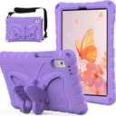 Kids Case Compatible with Lenovo Tab M9 Case (TB-310FU) 9.0Inch 2023 Release, Lightweight Shockproof Cover EVA Foam Cover with Shoulder Strap & Stand for Boys Girls(Purple)