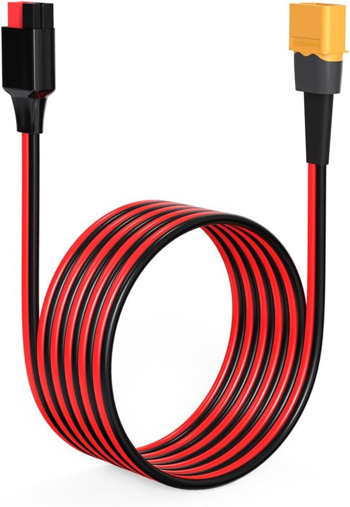 XT60 to Anderson Adapter,12AWG XT60 Male to Anderson Connector Cable for RC Battery Solar Portable Power Power Station and Solar Panel(10FT)