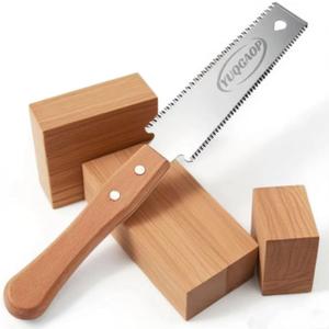 3 x Japanese Pull Saw, Hand Saw With Double Edges of 11/17 TPI, SK5 Flexible Blade Flush Cut Saw for Wood Cutting