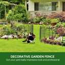 Goovilla Garden Fence, Total 27ft(L) x 24in(H) Garden Fencing Animal Barrier, 25 Pcs Rustproof Metal Fence Panels, Black No Dig Fence, Decorative Garden Fences and Borders for Dogs, Flower Bed, Patio