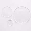 20PCS of Blank Clear Acrylic Round Circle with Two Holes,Plexiglass Laser Cut Round Disc, DIY Accessory 1/8" Thickness (Clear, 1")