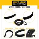PartsBroz W10198086 WPW10198086 Dryer Belt for Whirlpool Maytag MEDC215EW1 MEDC200XW3 MEDC465HW0 MEDC400VW0 MEDX655DW1 MGDC400VW0 MEDC200XW1 MGDC215EW2 MEDC300BW0 MEDC300XW0 MEDX500BW0 MGDC465HW0
