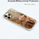 Case for iPhone 15 Pro Max with Cow Design,Cute Highland Cattle Family Pattern for Men Women,Clear Slim Soft TPU Bumper Case,6.7”(Cow,15pm)