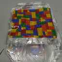 Teenyyou 24 Pcs Building Blocks Party Favors Bags Color Bricks PVC Clear Goodie Candy Treat Tote Gift Bags with Handles Building Blocks Theme Birthday Baby Shower Party Supplies