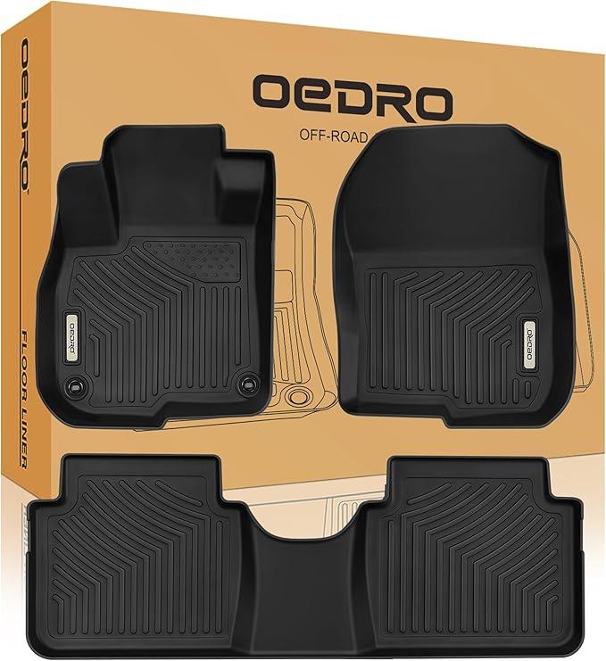 OEDRO Floor Mats Fit for 2026-2020 Toyota Corolla Sedan Gas/Hybrid (Not for Hatchback and Cross), All Weather TPE Car Liners Tailored Fit Corolla Accessories, 1st and 2nd Row with Cargo Liner