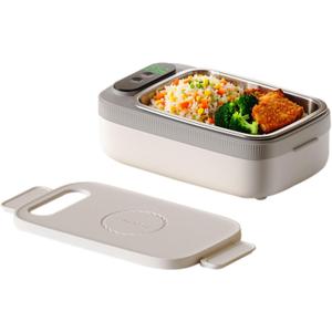 Xeamun Cordless Electric Lunch Box for Adults,1000 ml Food Container,14000mAh Rechargeable Battery,Heated Lunch Box,Portable Self-Heating Food Warmer for Car,Office,Travel,Picnic,outdoor