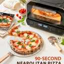 13-in-1 Indoor Pizza Oven, Top Viewing Window, Expert Mode: 5 Pies/30 Min | 850F Electric Pizza Oven, 90-Second 12-Inch Neapolitan Crust, 6 Presets & 6 Bake Modes, PID System, On-Demand Light, Black, XL