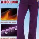 Women's-Snow-Ski-Pants-Fleece-Lined-Waterproof-Insulated Flare Warm for Snowboard Winter Hiking Travel 5 Pockets M