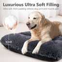 JOEJOY Large Dog Bed Crate Pad, Deluxe Plush Washable Dog Beds Fulffy Soft Kennel Pad Anti-Slip Pet Sleeping Mat for Extra Large Medium Small Dogs, 40" x 27", Grey