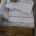 YITAHOME Farmhouse TV Stand for 65/55 Inch TV with Power Outlets & 6 Drawers, Entertainment Center with Sliding Barn Door and Adjustable Shelf, TV Media Console Storage Cabinet for Living Room, White