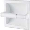 Recessed Toilet Paper Holder White - Bathroom Toilet Tissue Holder Wall Mount Recessed Toilet Paper Roll Holder Stainless Steel