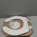 Bemis 550TTT Open Front Durable Wood Toilet Seat, Secure Hinges Stay Tight, Made in USA, Round, White
