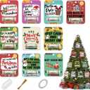 Christmas Money Holders for Cash Gift, 10 Pcs Funny Christmas Money Holder Ornaments, Unique Xmas Card with Plastic Dome, Lanyard and Adhesive for Xmas Tree Hanging Decorations (Colorful)