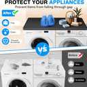 54'' x 27.5'' Washer and Dryer Covers for the Top, Non-slip Silicone Washer Dryer Top Protector for Washing Machine, Waterproof Washer Dryer Countertop for Laundry Kitchen Home (Black)