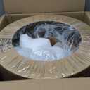 6-Light Boho Rattan Chandelier Light Fixture, 18.9" Large Raffia Drum Chandelier Hand Woven Coastal Pendant Light for Dining Room Kitchen Entryway Foyer Bedroom