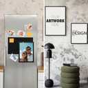 uxcell 2 Pcs Magnetic Sign Holder, 8" x 11.5" Self-Adhesive Magnetic Wall Signs Holder Magnetic Picture Frame Document Holder for Home Office Wall Window Displays, Black