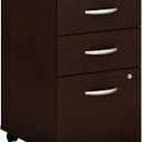 Bush Business Furniture Echo 5 Shelf Bookcase in Charcoal Maple (Mocha Cherry)