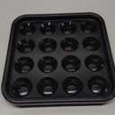 Billiard Ball Storage Tray Holds 16 Regulation 2-1/4" Pool Balls, Plastic Rack for Standard Size Sets, Great for Game Rooms, Bars, and Pool Halls