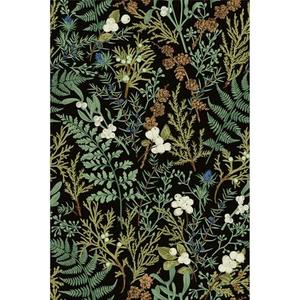 Amiya Black Fern Contact Paper Botanical Forest Wallpaper Peel and Stick Vintage Floral Shelf Liner Self Adhesive Removable Floral for Home Decor17.3”X120”