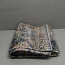 Madane Washable Area Rug 2x3, Small Entryway Rug Non-Slip Vintage Door Mat Indoor Entrance, Low Pile Floor Carpet for Inside Front Door Bedroom Kitchen Entry Laundry (2'x3', Navy)