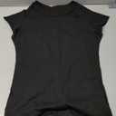 Women Summer Tops T-Shirts Crop Workout Short Sleeve Compression Shirts Cute Tight Basic Tops Tee, Size M