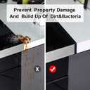 Stove Gap Covers (1 Pack),25.6" Long & 0.4" Wide Stove Counter Side Gap Guards, Oven Gap Filler with Stainless Steel, Heat Resistant and Easy to Clean,Protect Gap Filler Sealing Spills (Black)