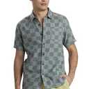 Unionbay Men's Bradley Short Sleeve Gauze Button Down Shirt, Snow Pine, XL