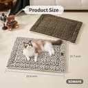 Cat Bed Rectangle Pet Bed Gift for Puppy and Kitten Calming Fluffy Pet Couch Sofa for Indoor Outdoor Soft Cat Beds with Double Sided use 15 * 23In Small cat Brown (Medium 15.7" x 23.6")