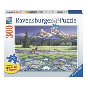 Ravensburger Mountain Quiltscape 300 Piece Large Format Jigsaw Puzzle for Adults - 16788 - Every Piece is Unique, Softclick Technology Means Pieces Fit Together Perfectly