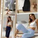 Neer 4 Pack Women's Capri Pants Wide Leg Capris Yoga Sweatpants Lounge Loose Fit High Waist Workout Cropped Pants with Pocket (XL)